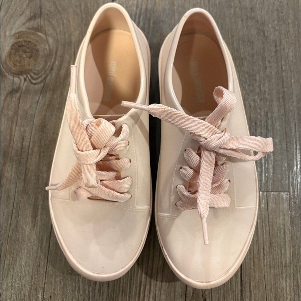 Mini Melissa Girls Platform Sneakers Blush Pink Size 1